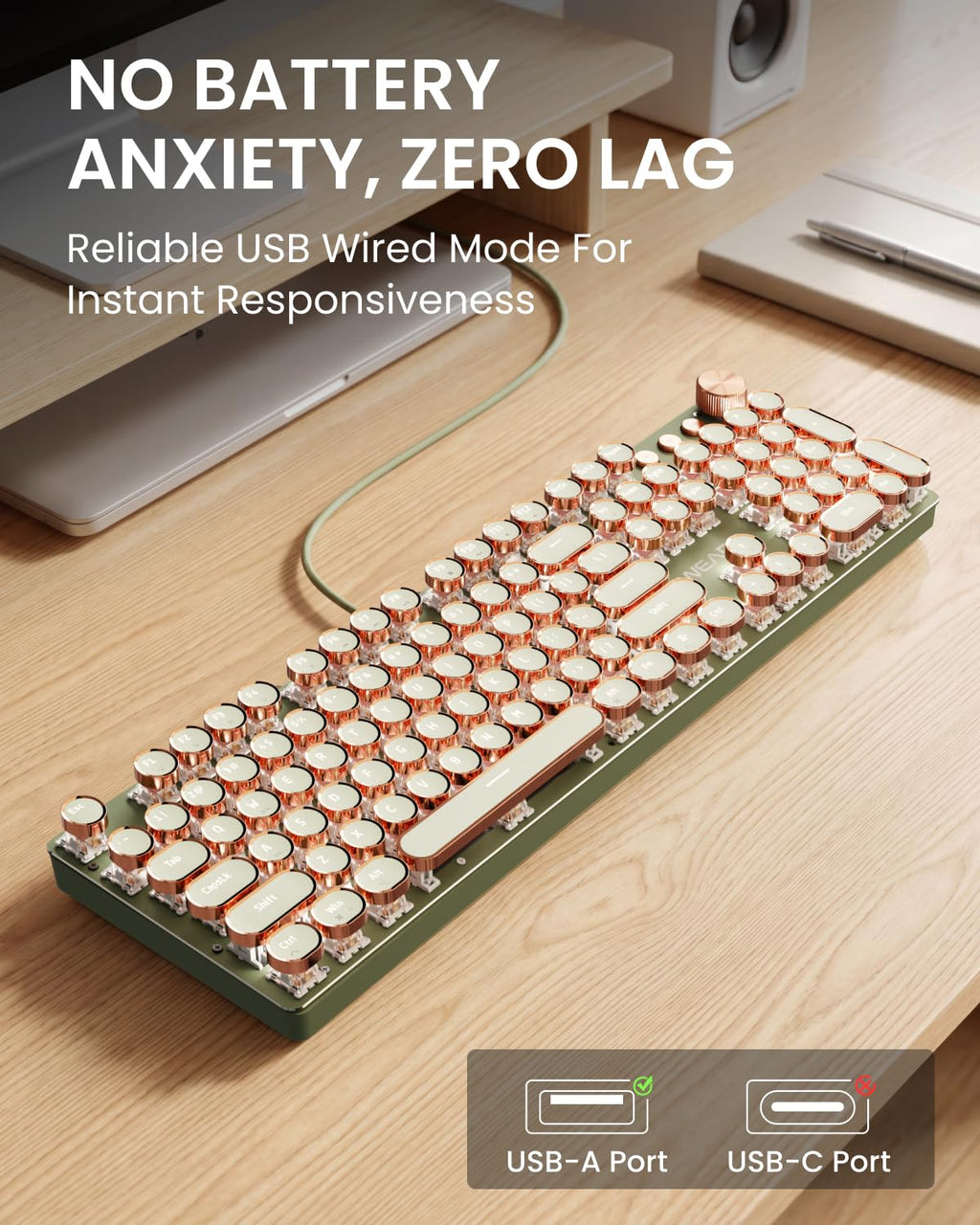 Typewriter Style Mechanical Keyboard D968