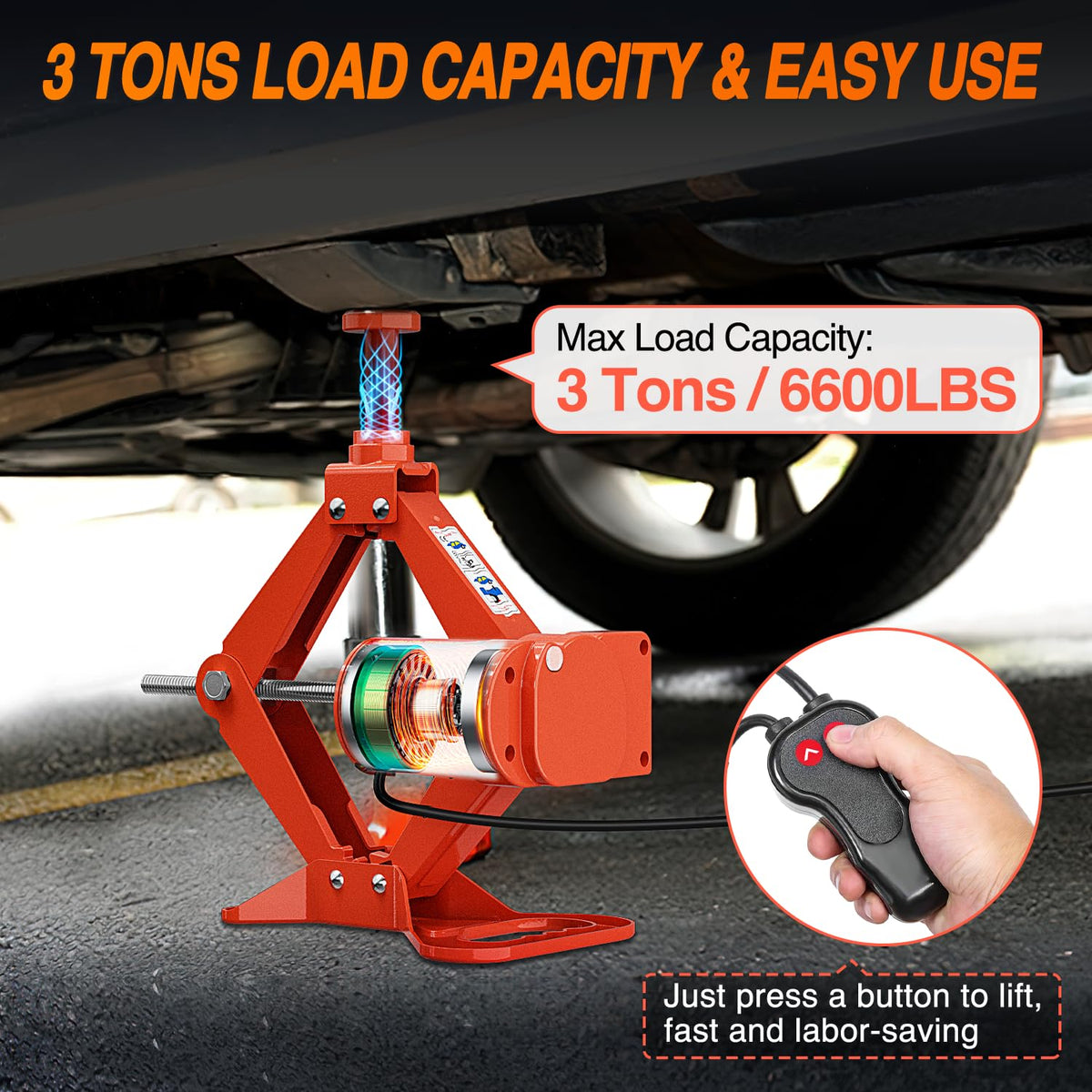 3 Ton 12V Electric Car Jack W82061