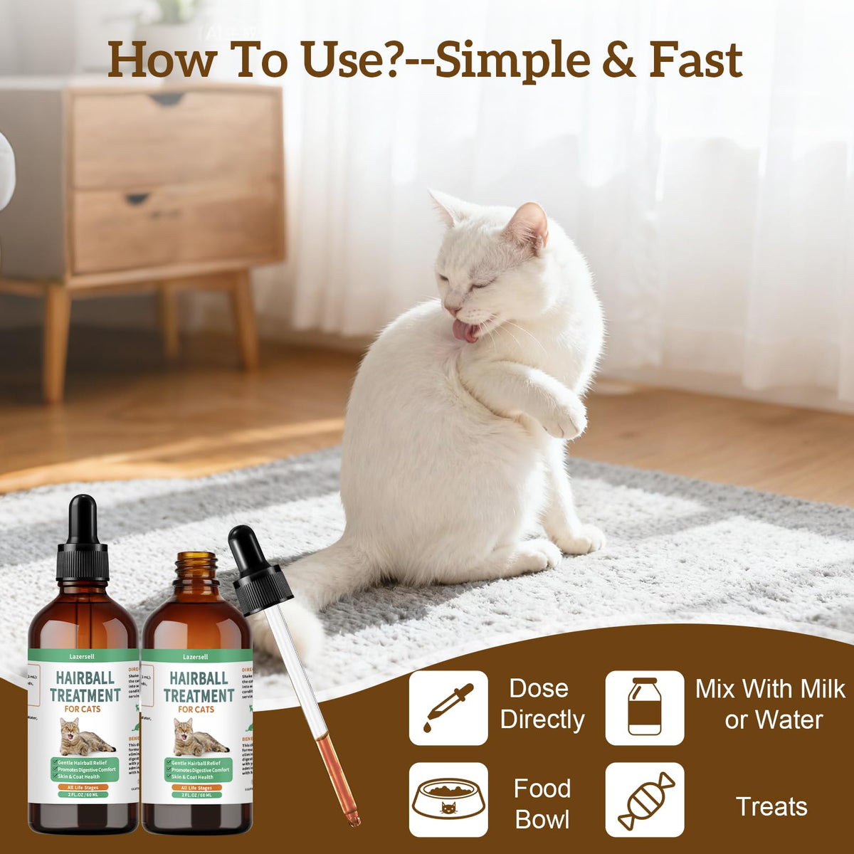 Cat Hairball Remedy with Natural Ingredients & Vitamins W1115