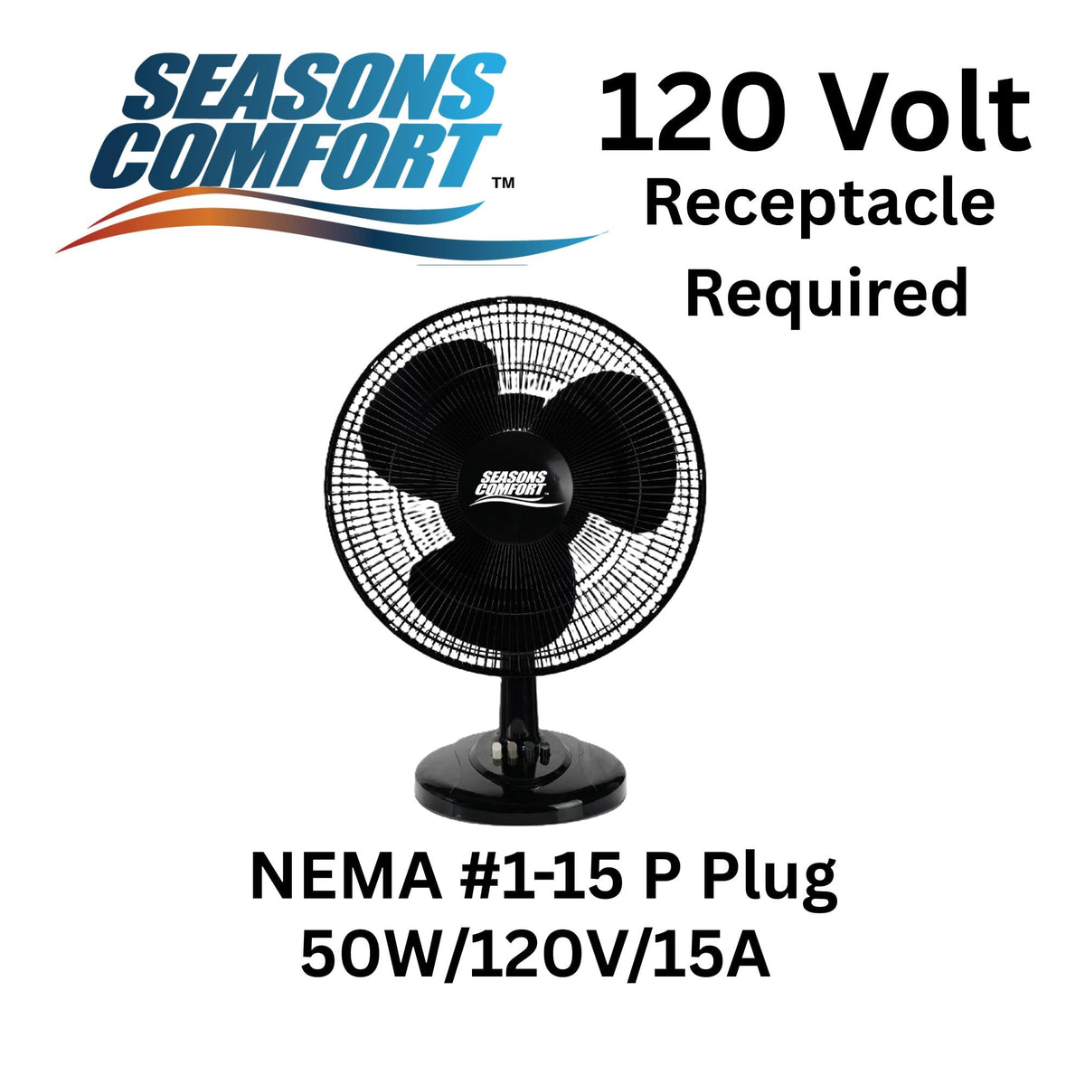 16" Oscillating 3 Speed Table Fan E468735
