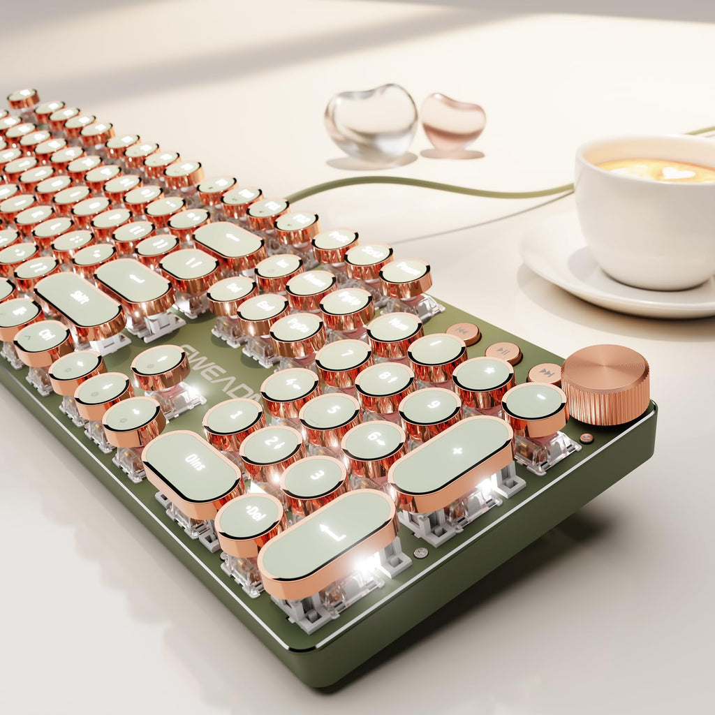Typewriter Style Mechanical Keyboard D968
