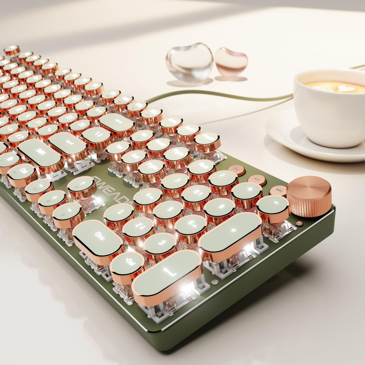 Typewriter Style Mechanical Keyboard D968