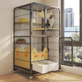 4-Tier Metal Wire Cat Enclosure with Hammock Y646123