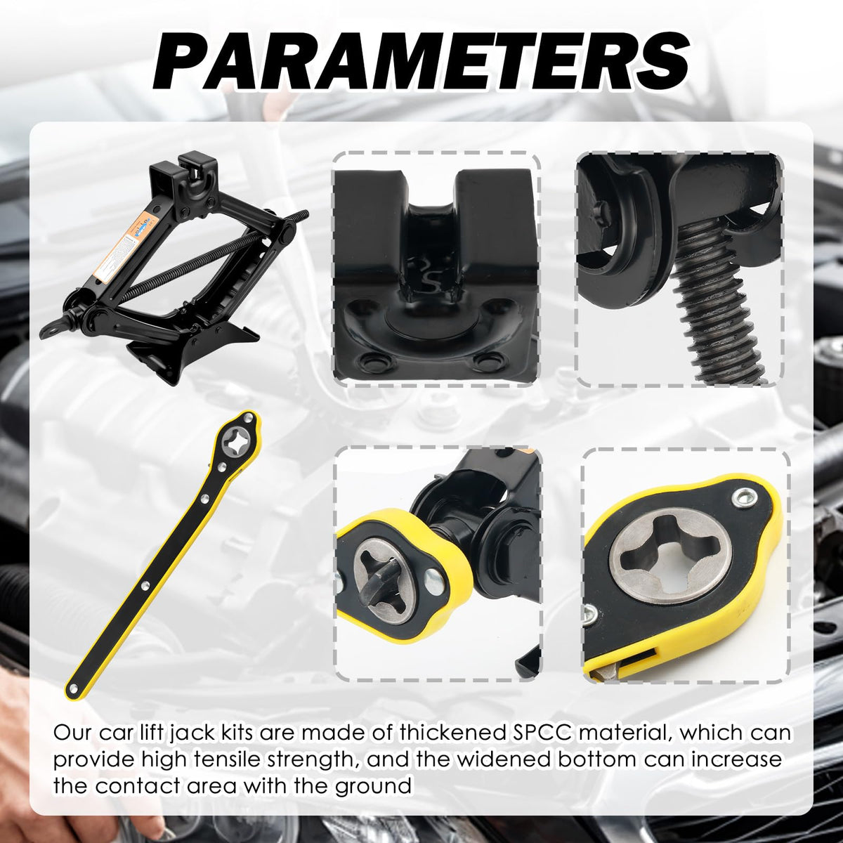 Heavy Duty Scissor Jack 1.5T with Ratchet Handle K150