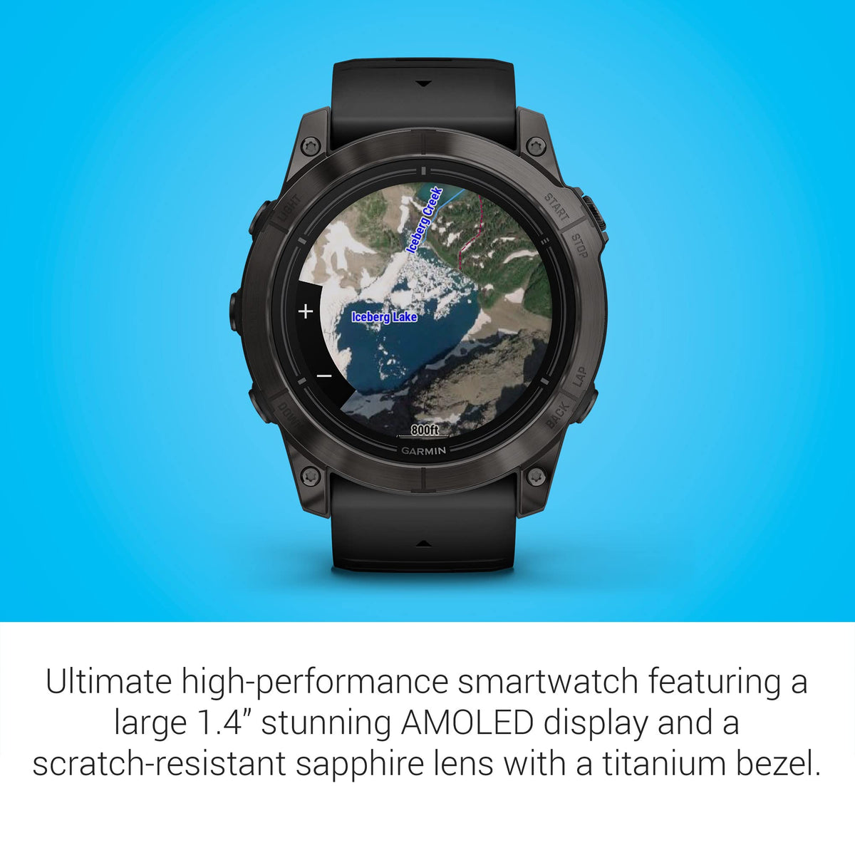 Black 51mm Smartwatch U7796