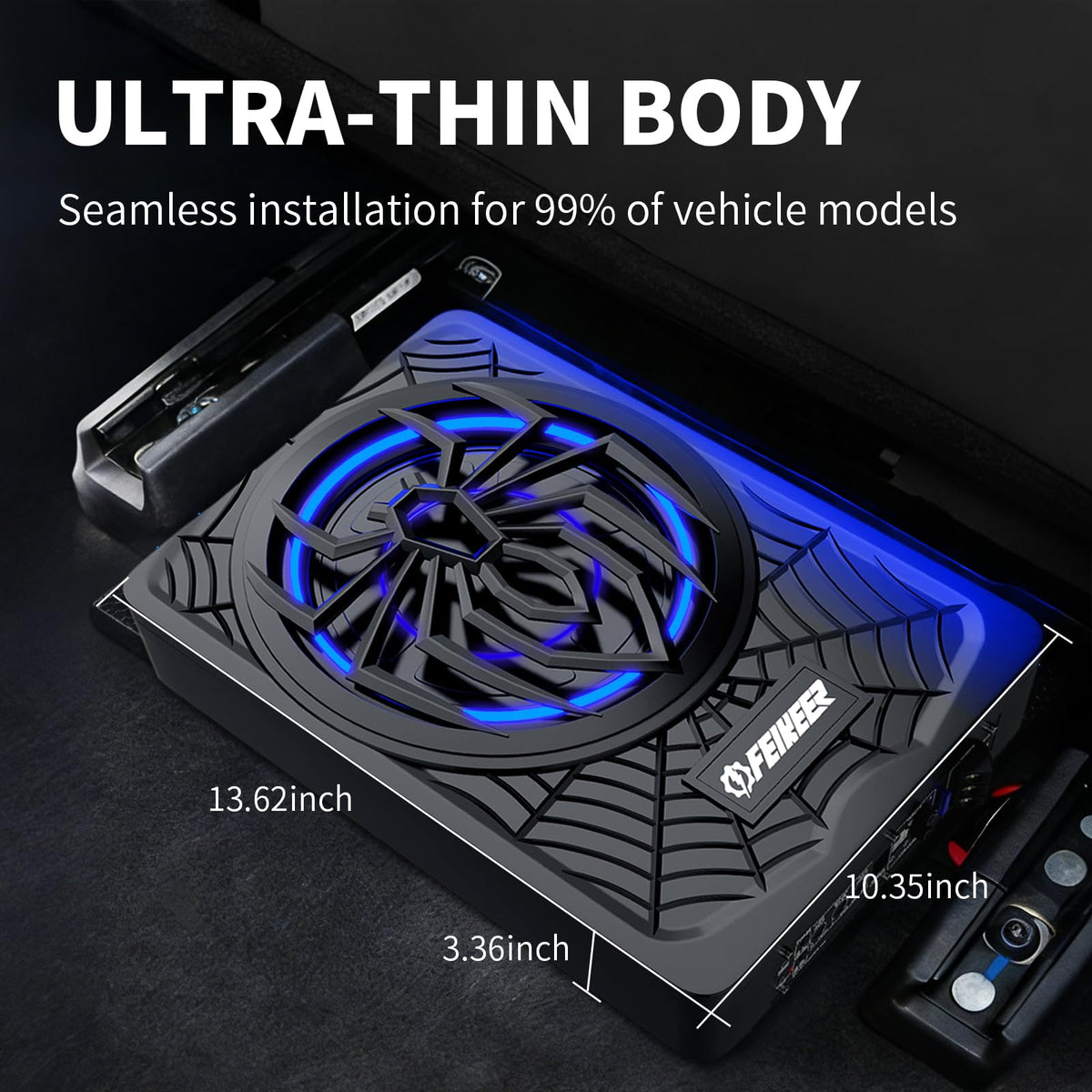 1200W Slim Underseat Subwoofer and Amp Package F229