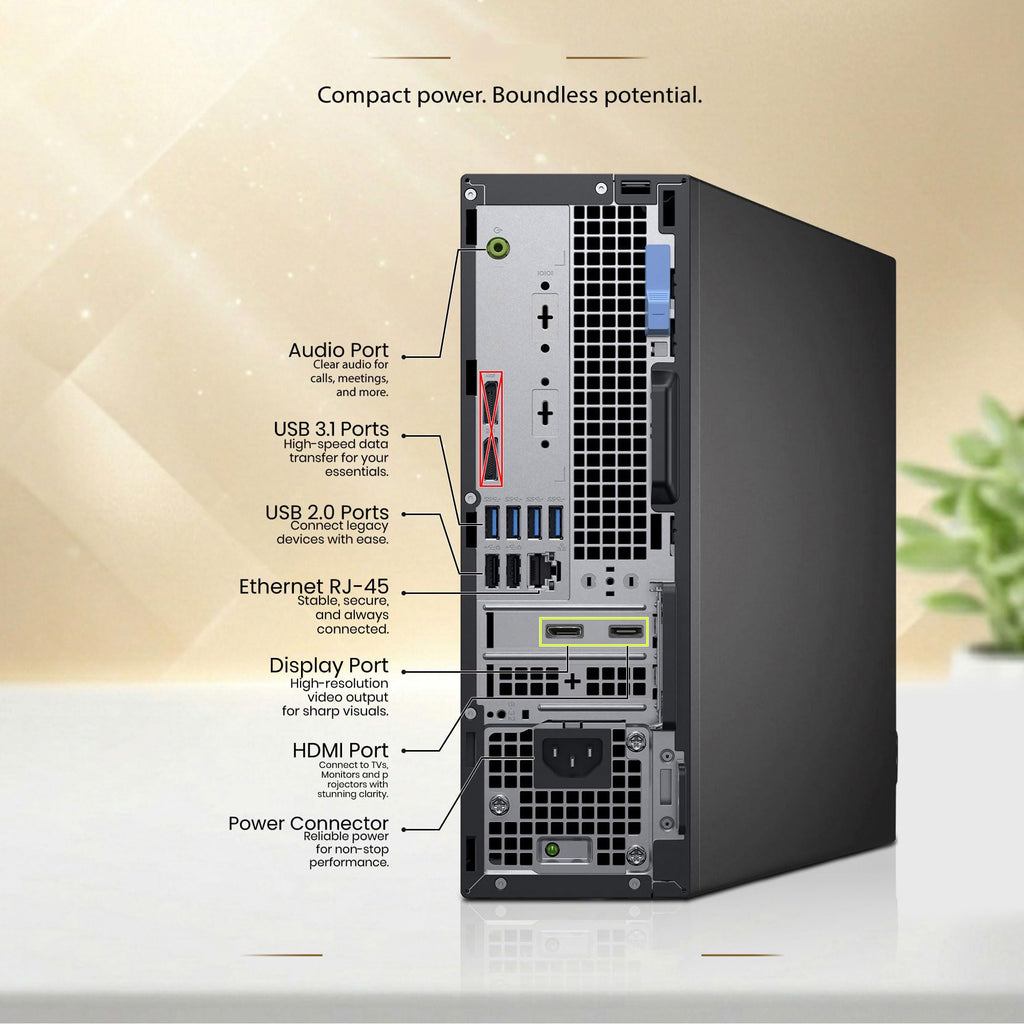 SFF Desktop Computer Intel Core i5 16GB RAM 128GB SSD 500GB HDD GT 1030 Gaming PC U14896