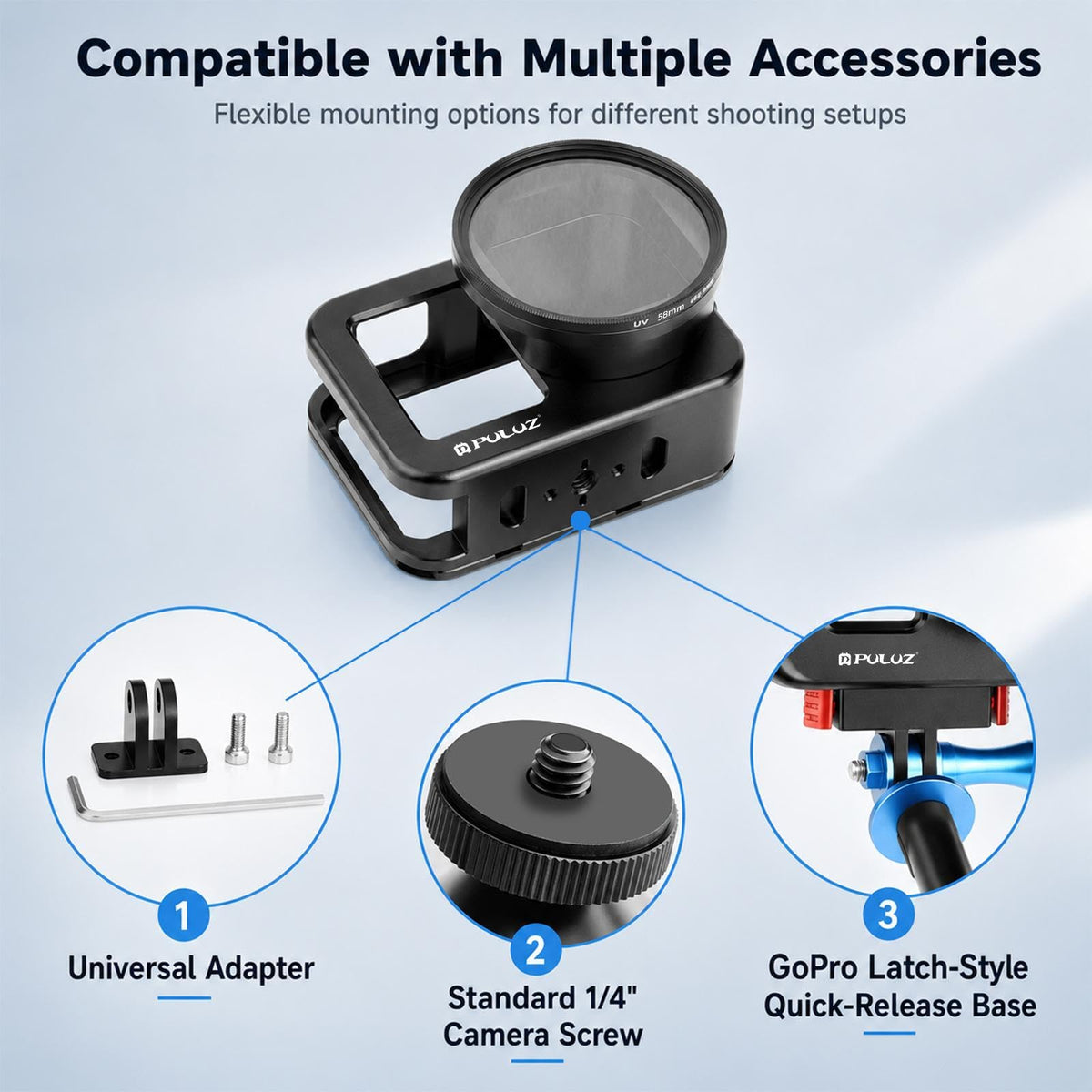 Aluminum Alloy Cage with UV Lens W2894
