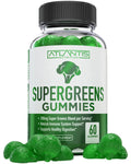 Supergreens Gummies Supplement with Spinach, Broccoli, Moringa, Beet Root, Celery, Green Tea, & Acai, Natural Raspberry Flavor, 60 cnt E246999