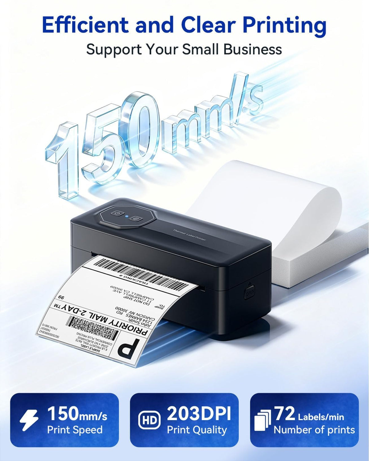 Bluetooth Thermal 4x6 Label Printer U54302