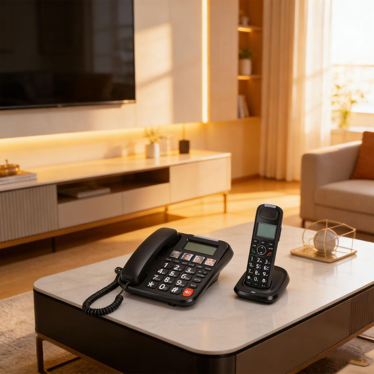 Expandable Corded/Cordless Phone System with Big Buttons Y391432
