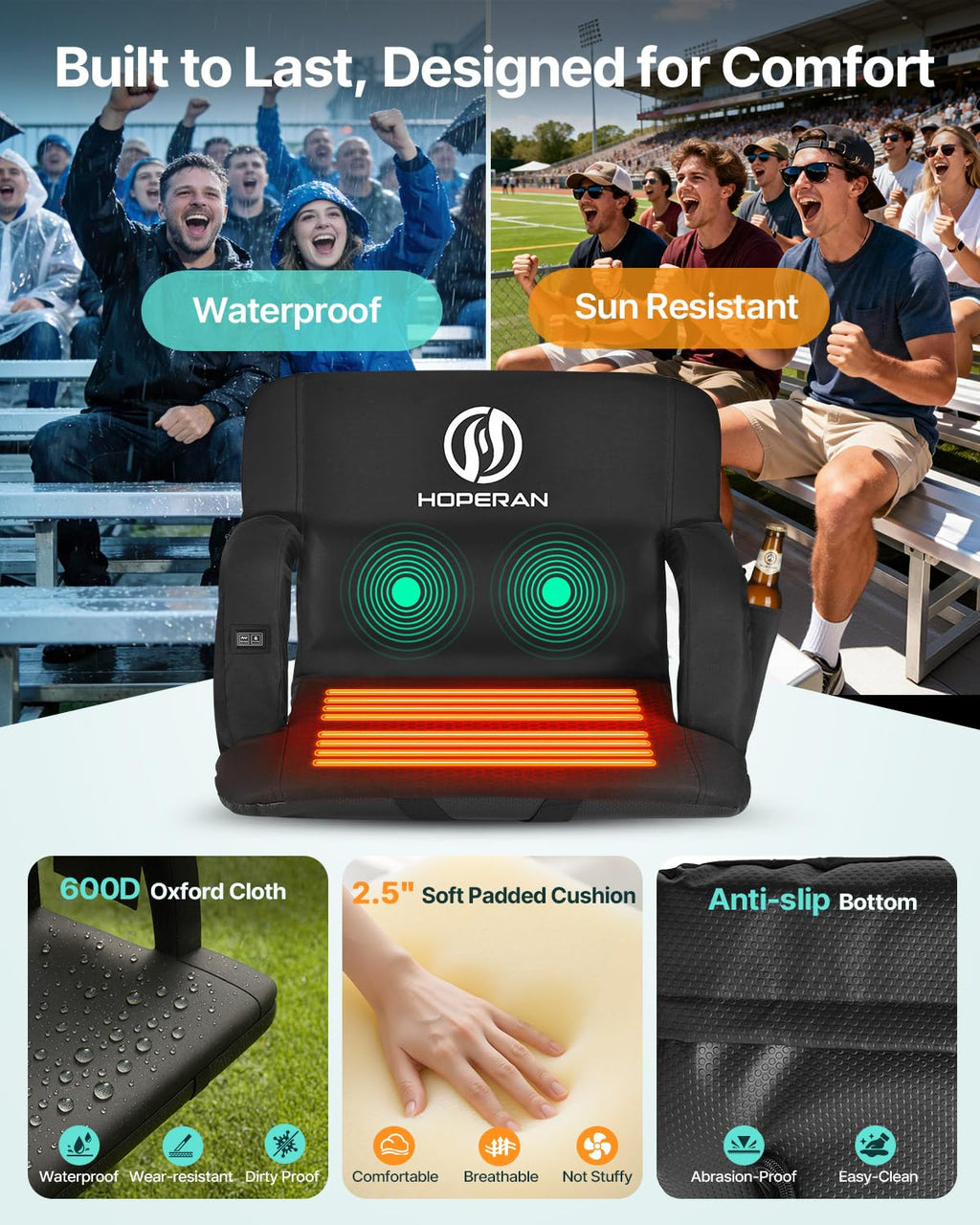 Massage Heated Stadium Seats for Bleachers S935