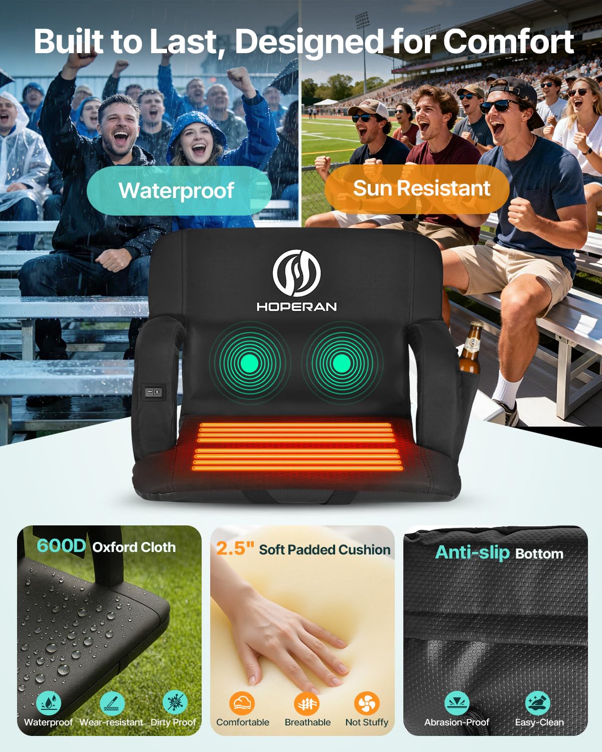 Massage Heated Stadium Seats for Bleachers S935