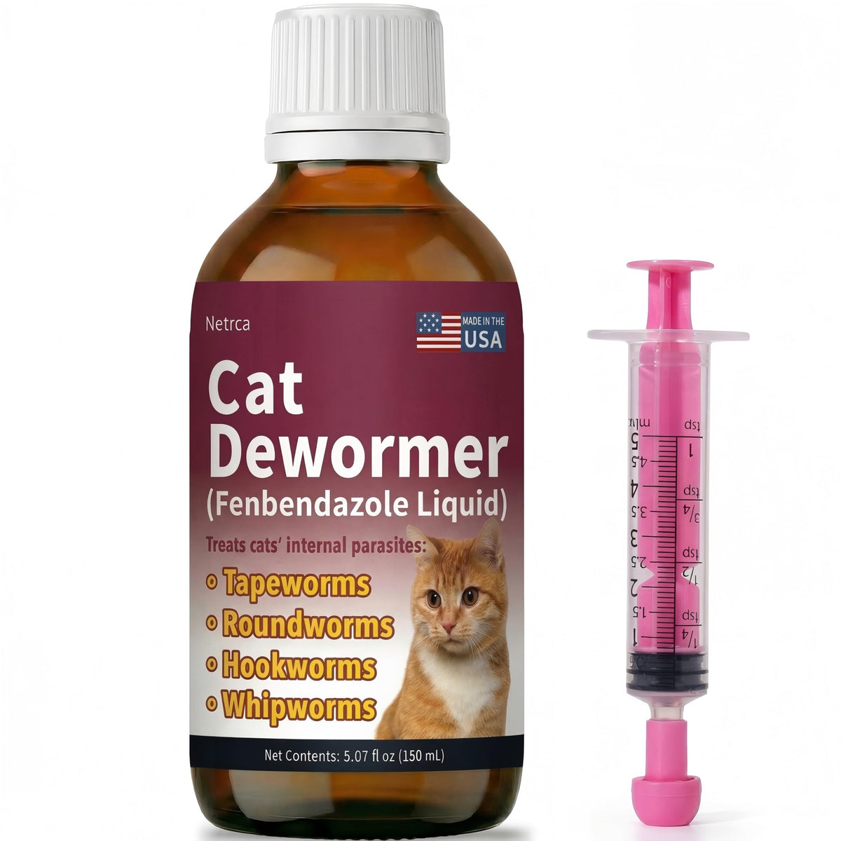 Fenbendazole Dewormer for Cats & Kitten, 150 mL W829