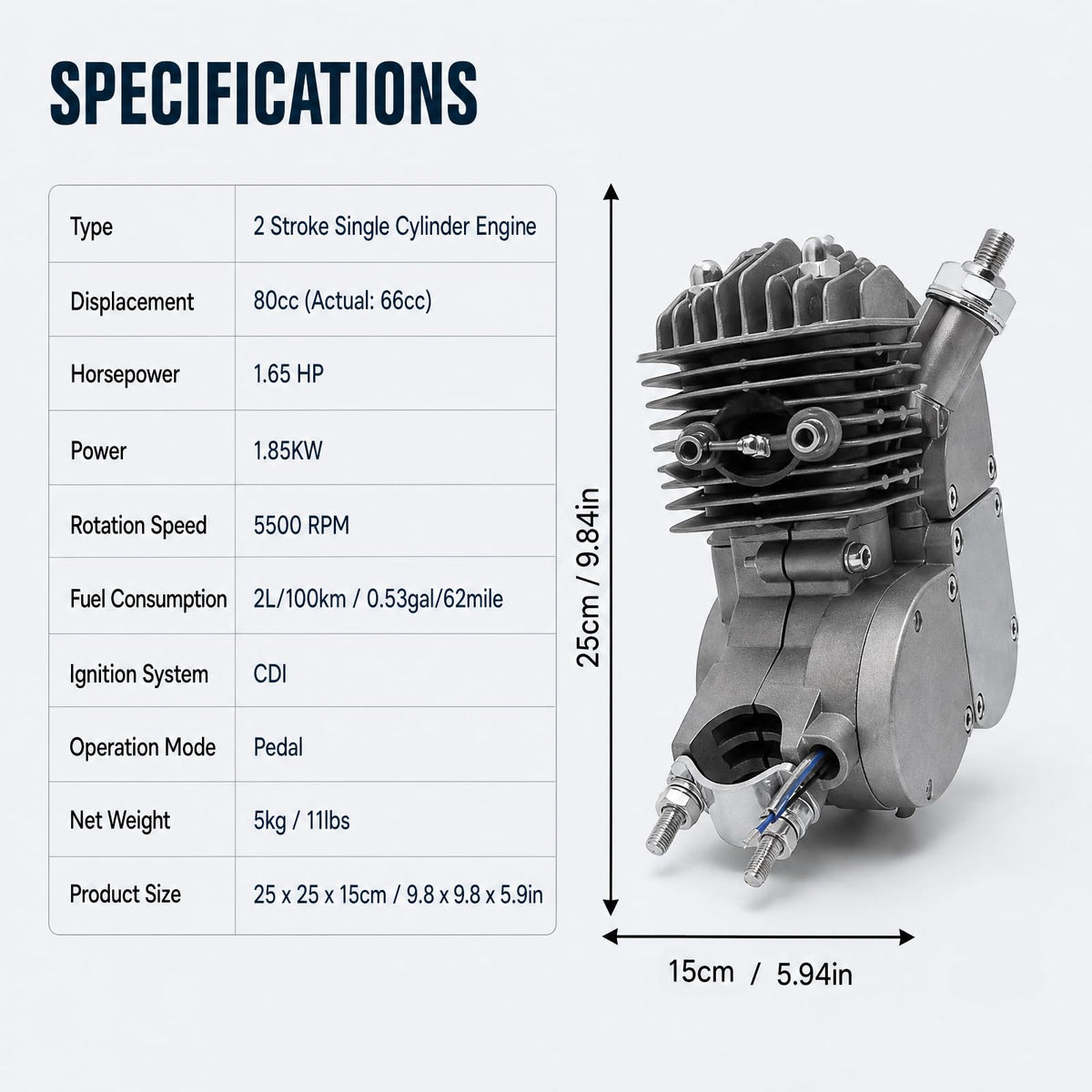 2 Stroke Bicycle Engine Kit K514