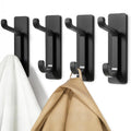 Black 4 Pack Stick-on Hooks Y755
