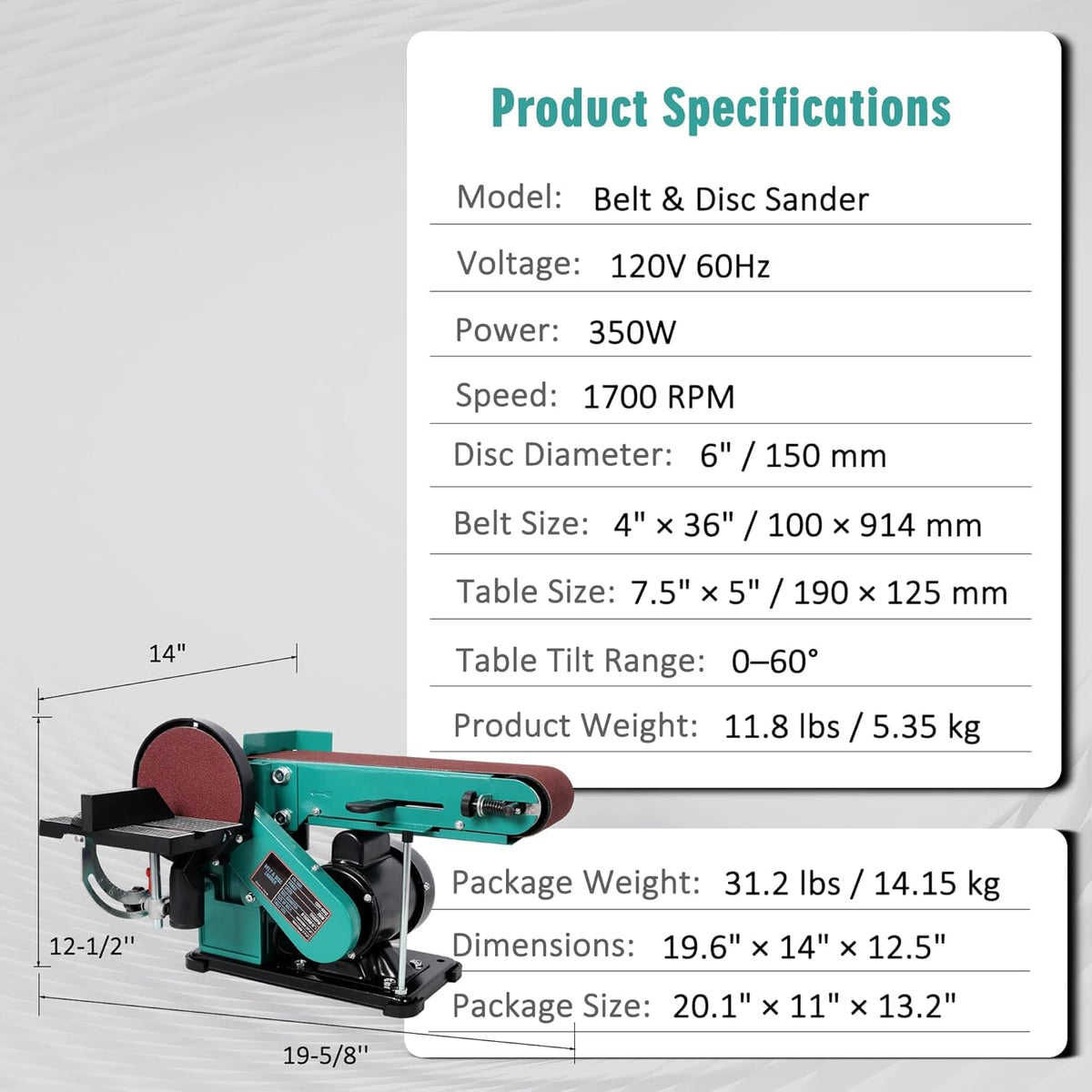 4 x 36 in. Adjustable Belt Sander Z4741
