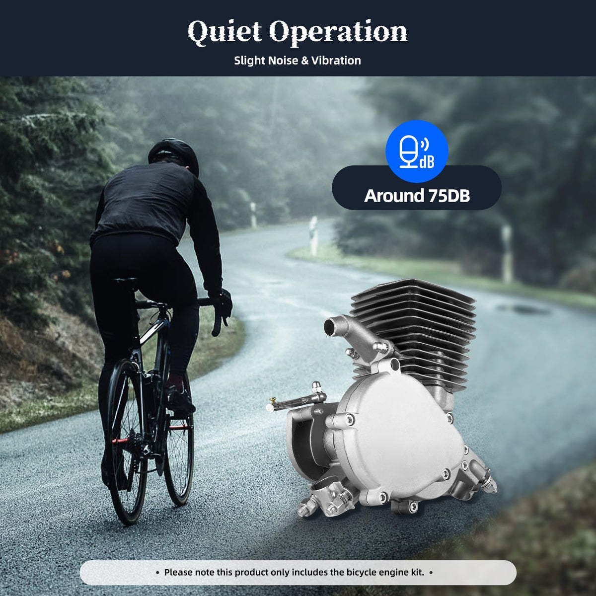 100cc 2 Stroke Air-Cooling Bicycle Engine Kit A385