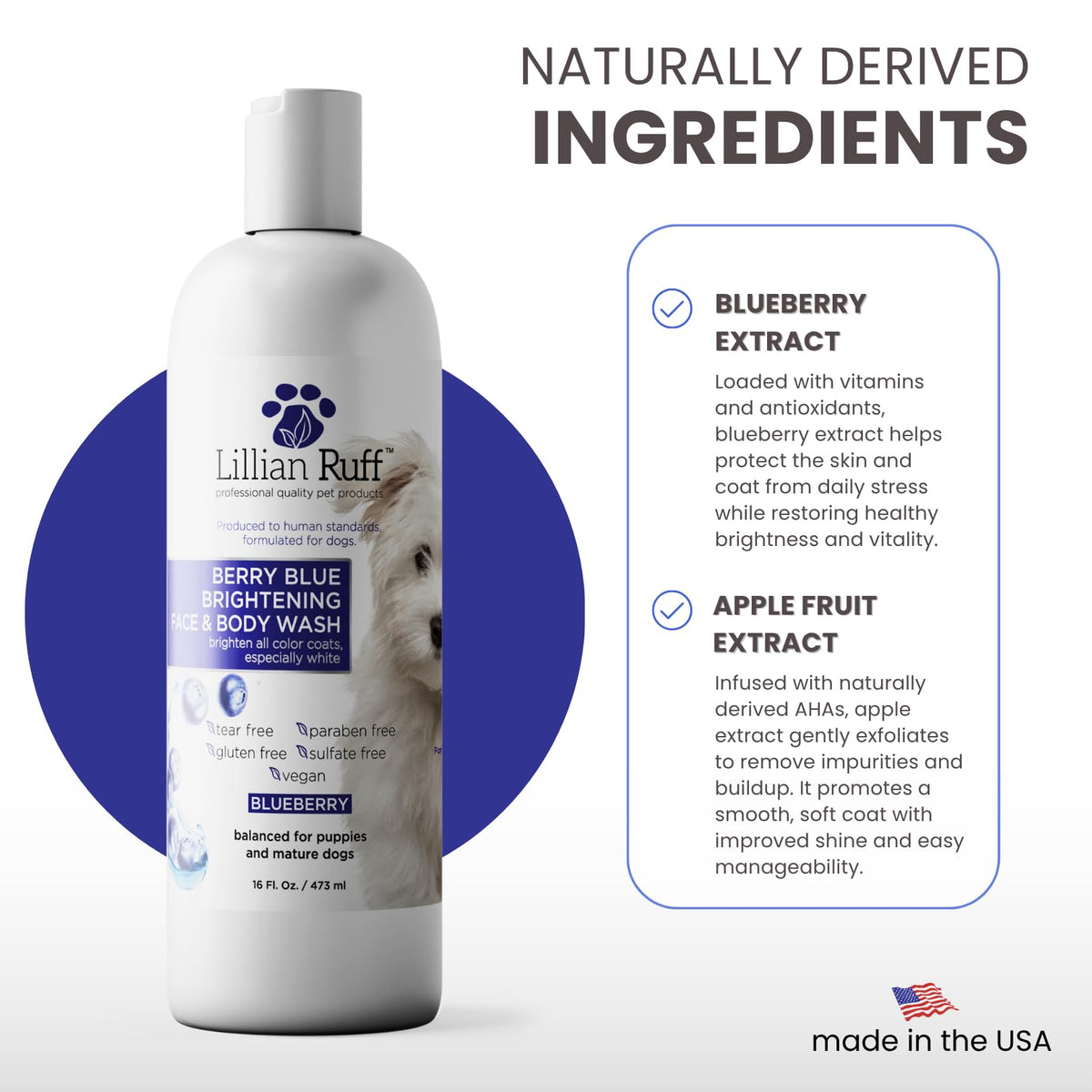 Berry Blue Brightening Pet Shampoo 16oz S680686