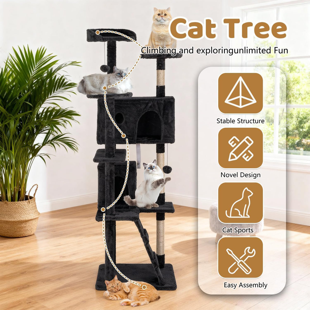 70" Multi-Level Cat Tree N417903
