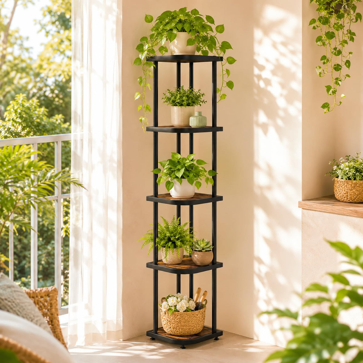 5 Tier Corner Shelf D3752