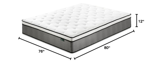 12 Inch King Size Hybrid Mattress O844