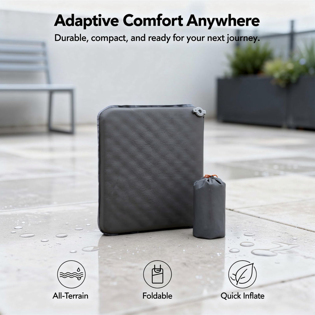 2 Pcs Inflatable Nylon TPU Seat Cushion Z877
