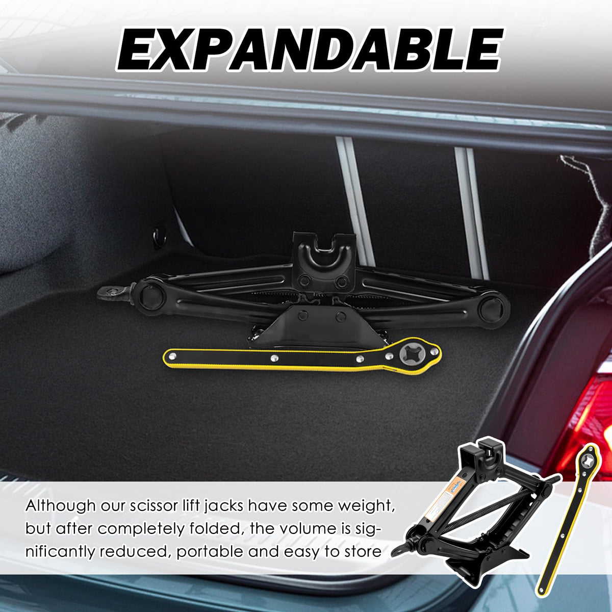 Heavy Duty Scissor Jack 1.5T with Ratchet Handle K150