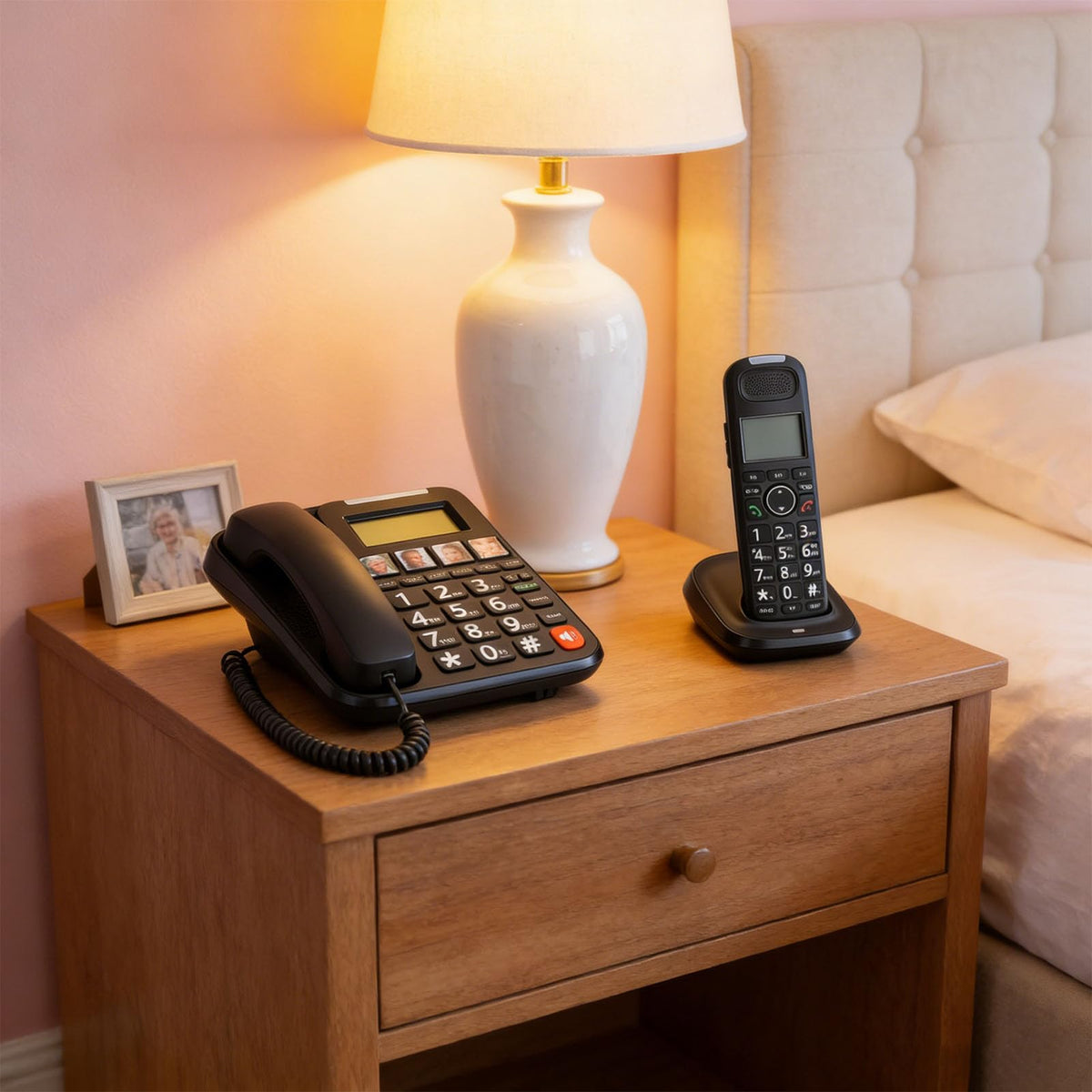 Expandable Corded/Cordless Phone System with Big Buttons Y391432