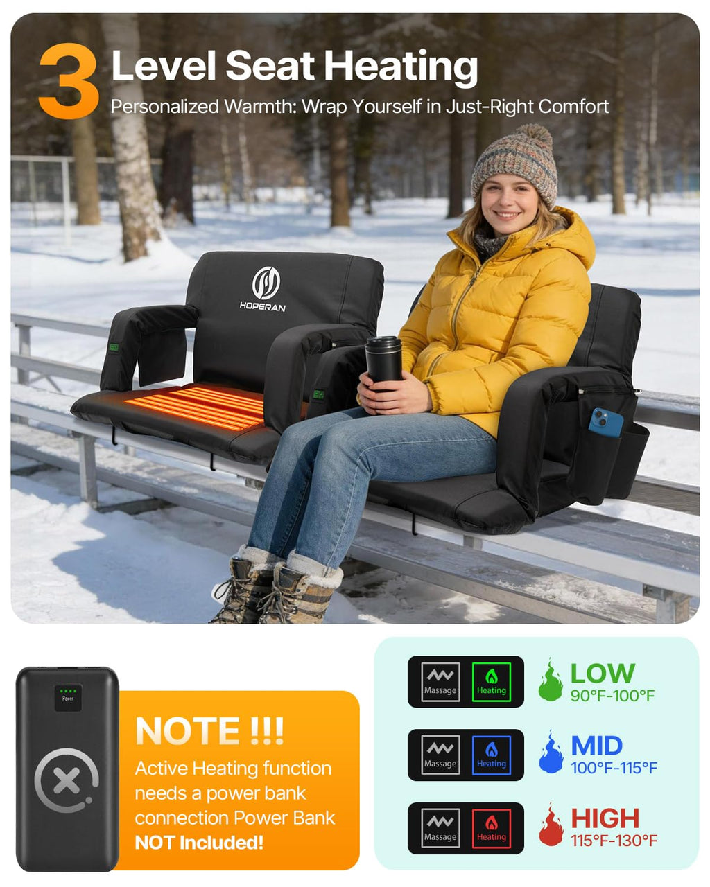 Massage Heated Stadium Seats for Bleachers S935