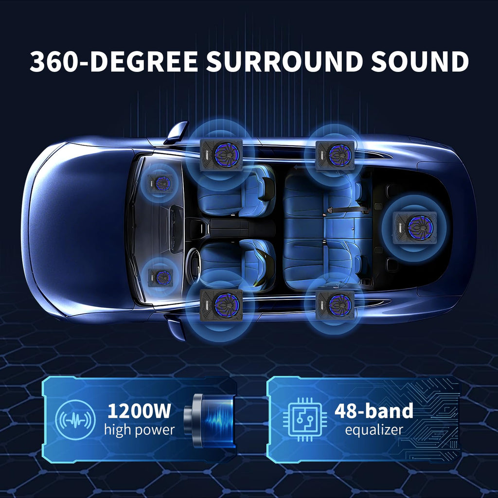 1200W Slim Underseat Subwoofer and Amp Package F229