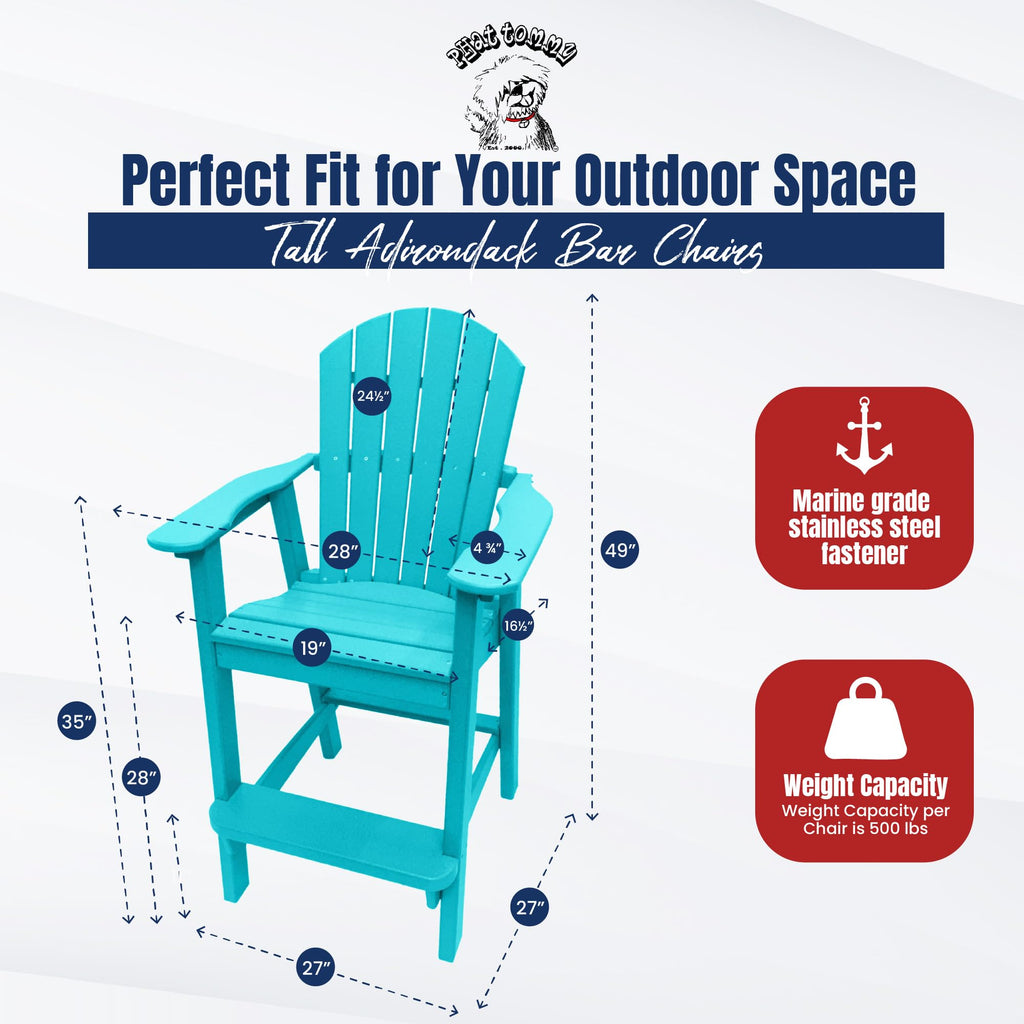 Teal HDPE Adirondack Chair I566