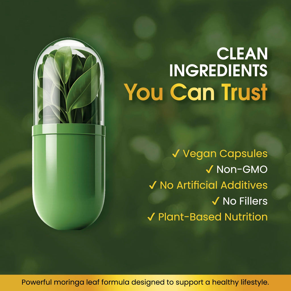 Organic Moringa Leaf 1000mg 60 Capsules P522