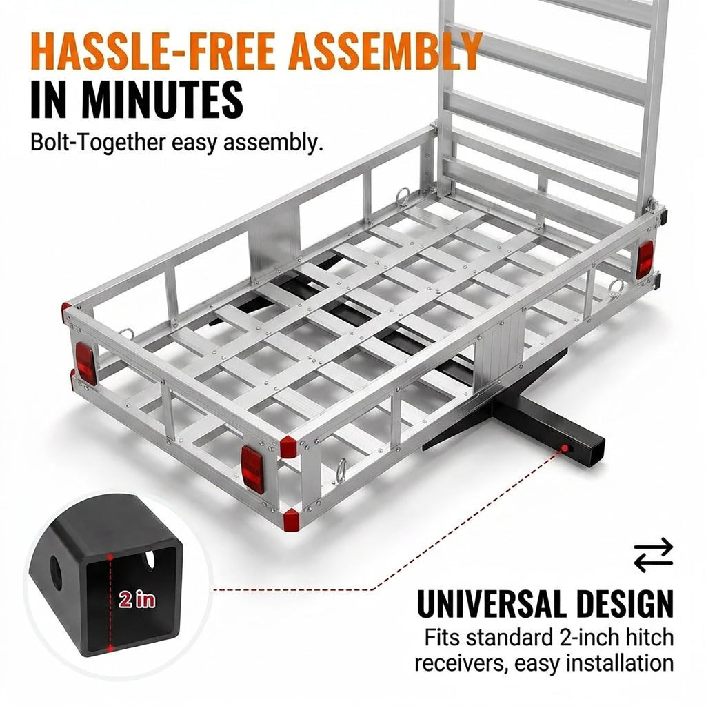 700 lbs Hitch Cargo Carrier with Folding Ramp U41019