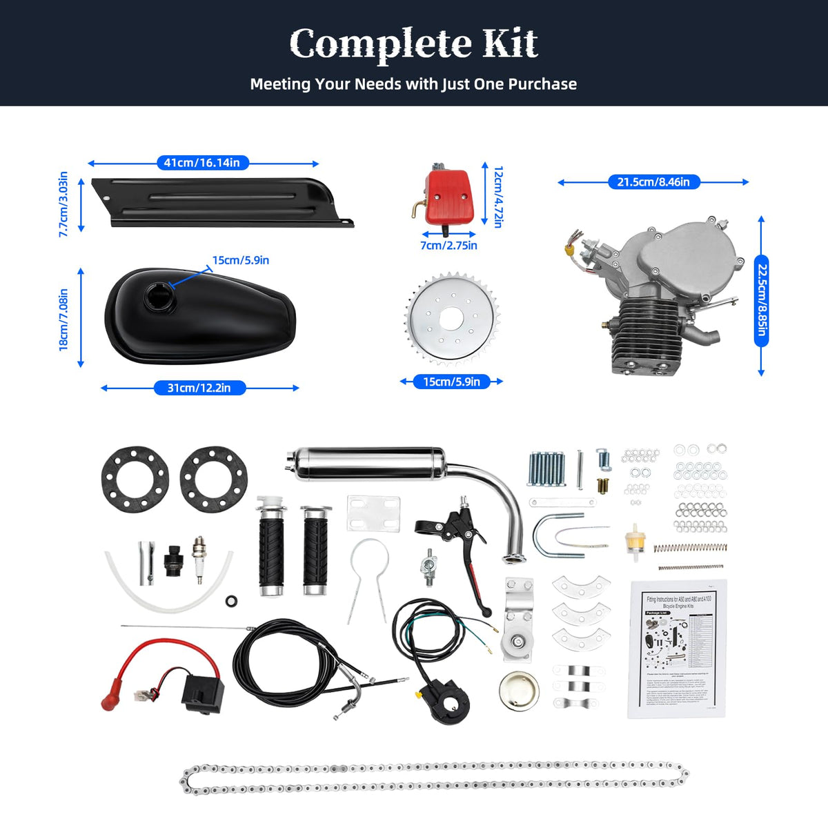 100cc 2 Stroke Bicycle Engine Kit B510502