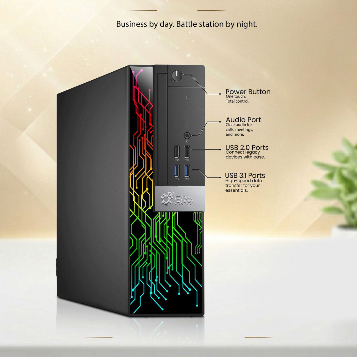 SFF Desktop Computer Intel Core i5 16GB RAM 128GB SSD 500GB HDD GT 1030 Gaming PC U14896