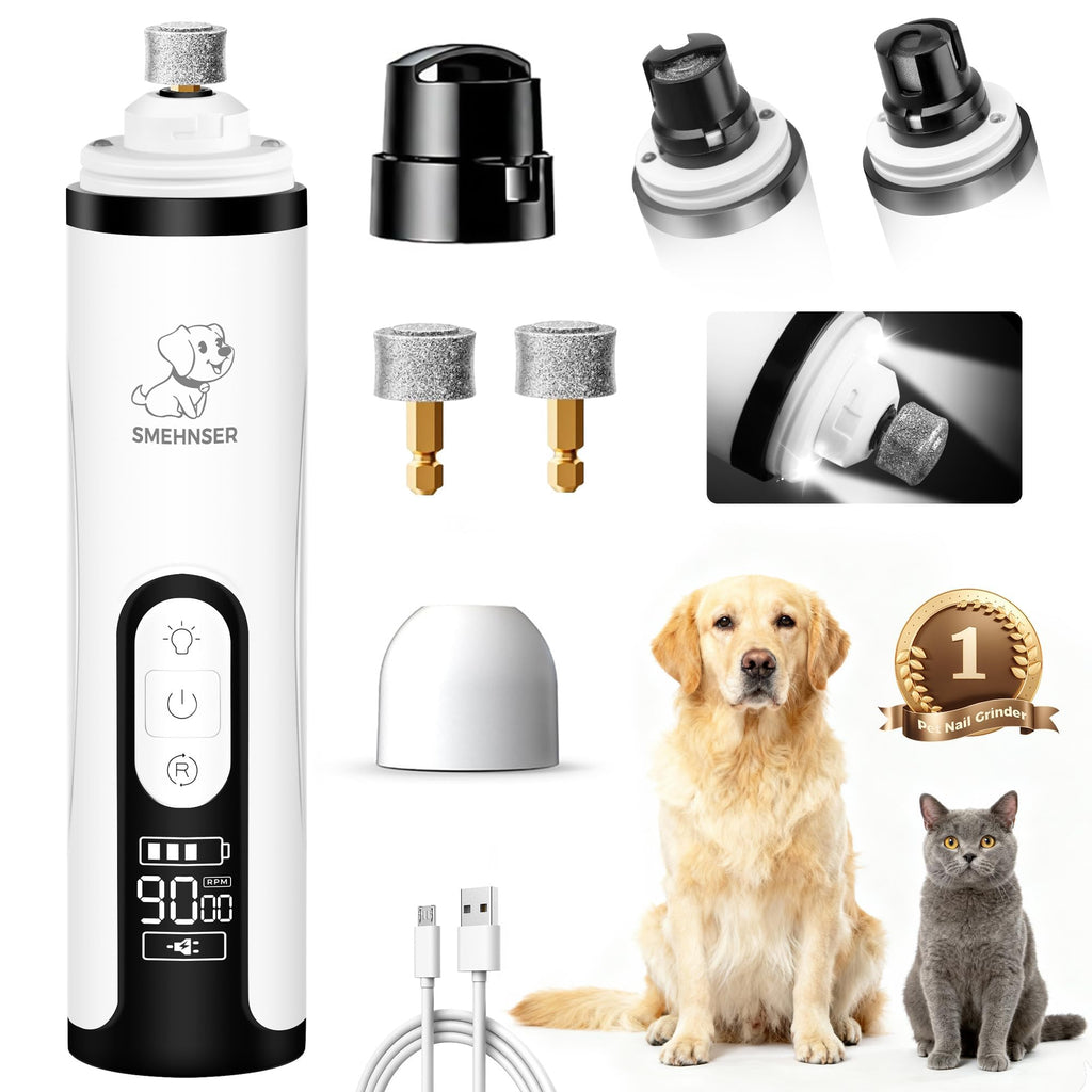 Silent Cordless Dog Nail Grinder with 3 Adjustable Speeds Y303611