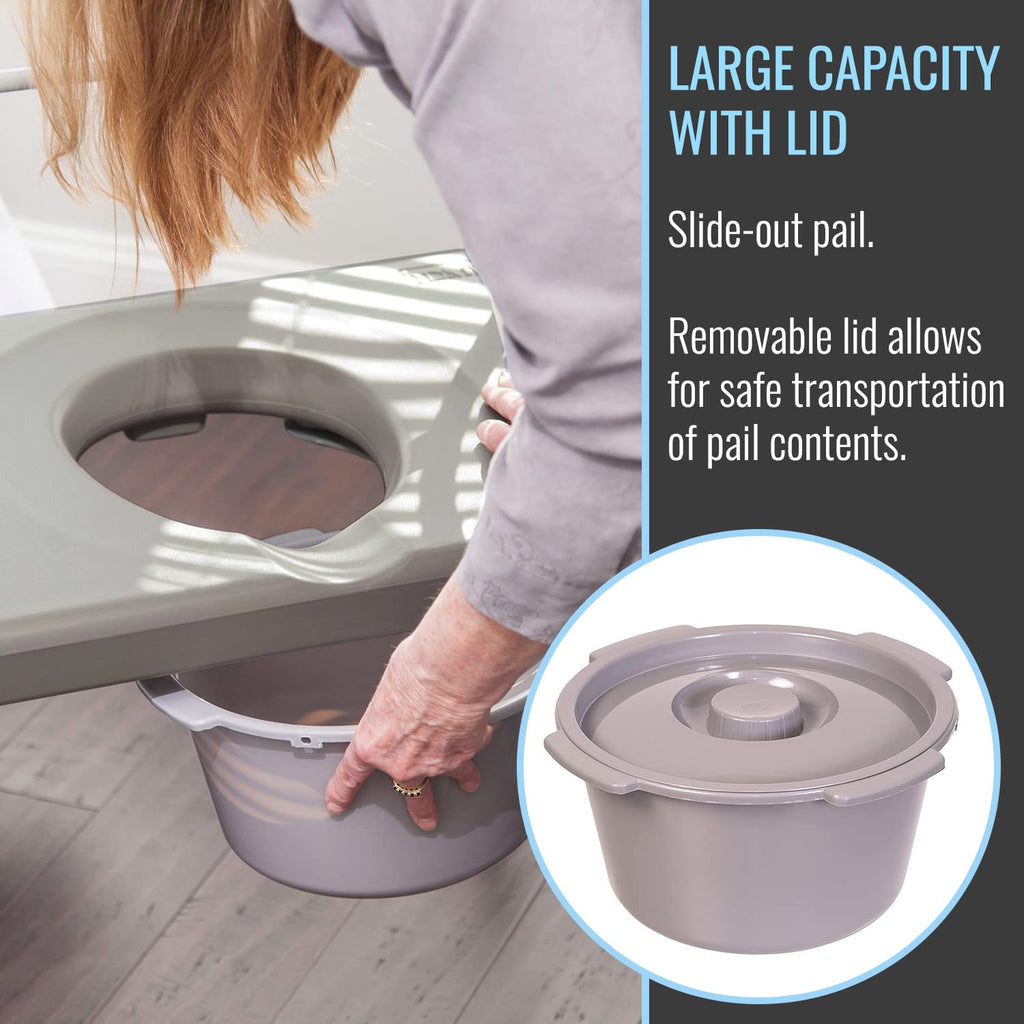 Portable Bedside Commode Chair with Handles M561