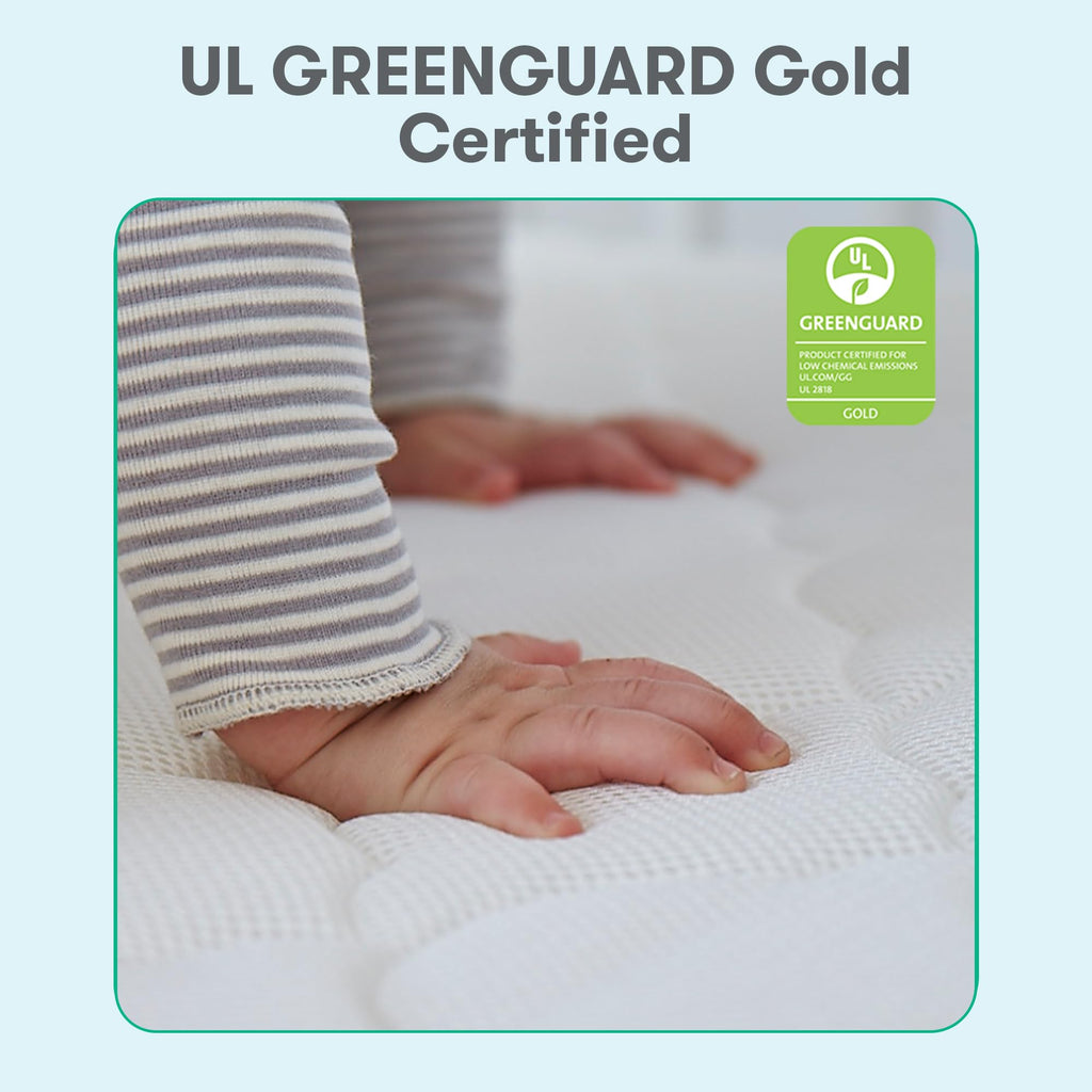Grey Breathable Washable Crib Mattress & Toddler Bed J3372