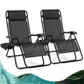 Zero Gravity Lounge Chairs Set of 2 Gray O369278