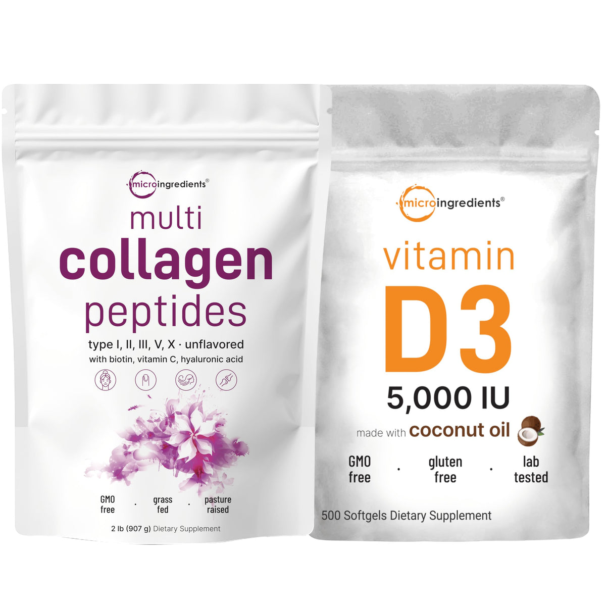 Multi Collagen Protein Powder & Vitamin D3 Bundle Pack S942