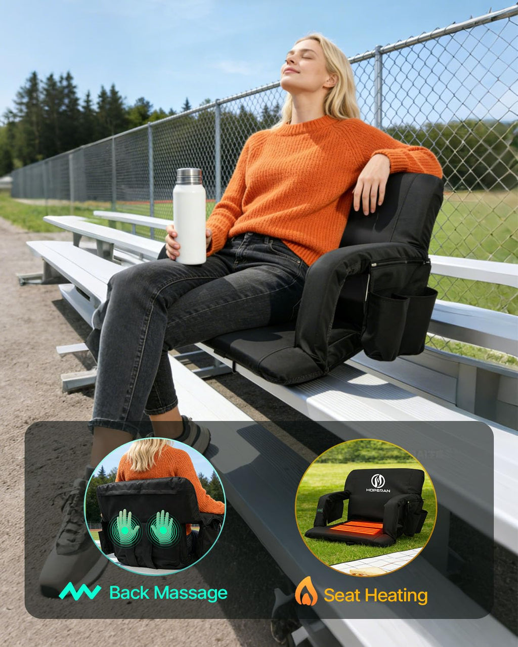 Massage Heated Stadium Seats for Bleachers S935