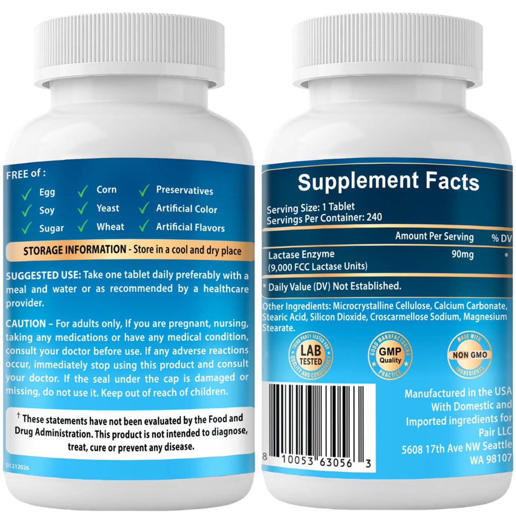 Lactase Enzyme 240 Tablets C106851