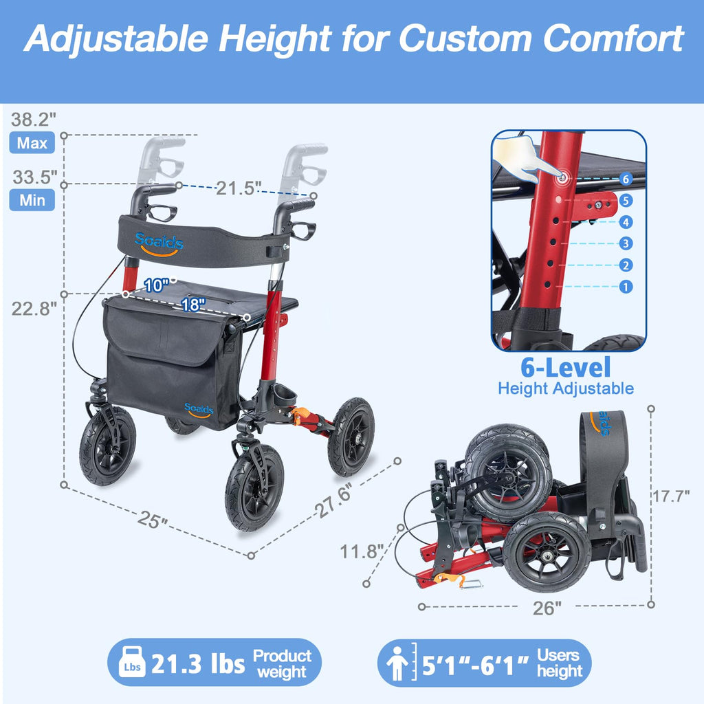 All Terrain Walker with 10" Pneumatic Tires F9616