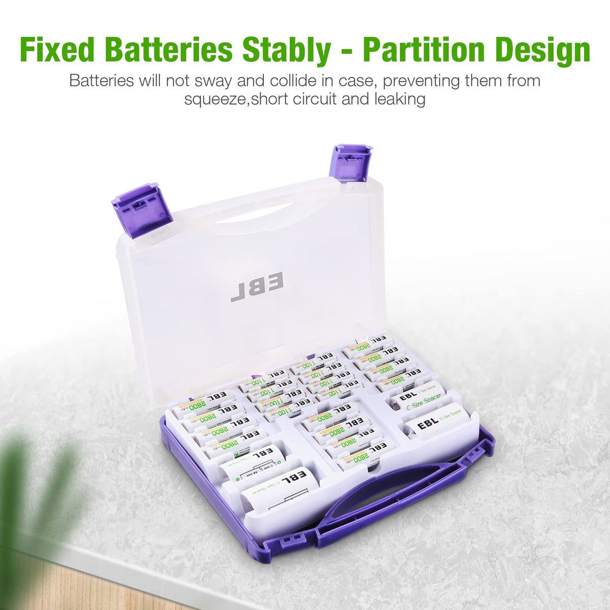 8 Bay LCD Battery Charger with 12 AA and 8 AAA Batteries O4827