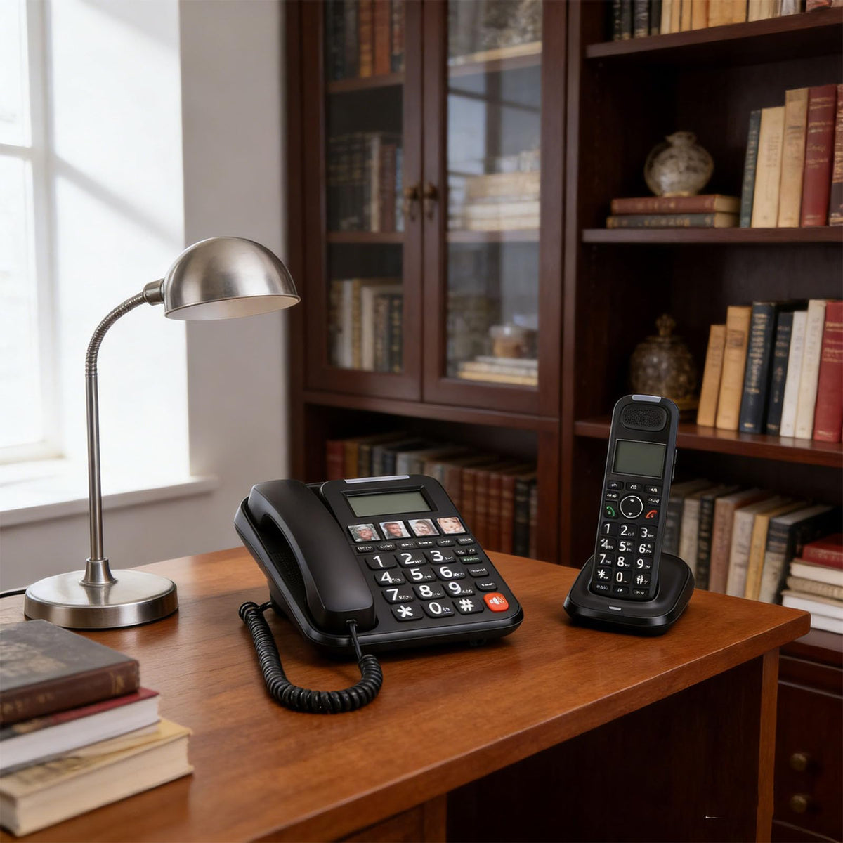 Expandable Corded/Cordless Phone System with Big Buttons Y391432