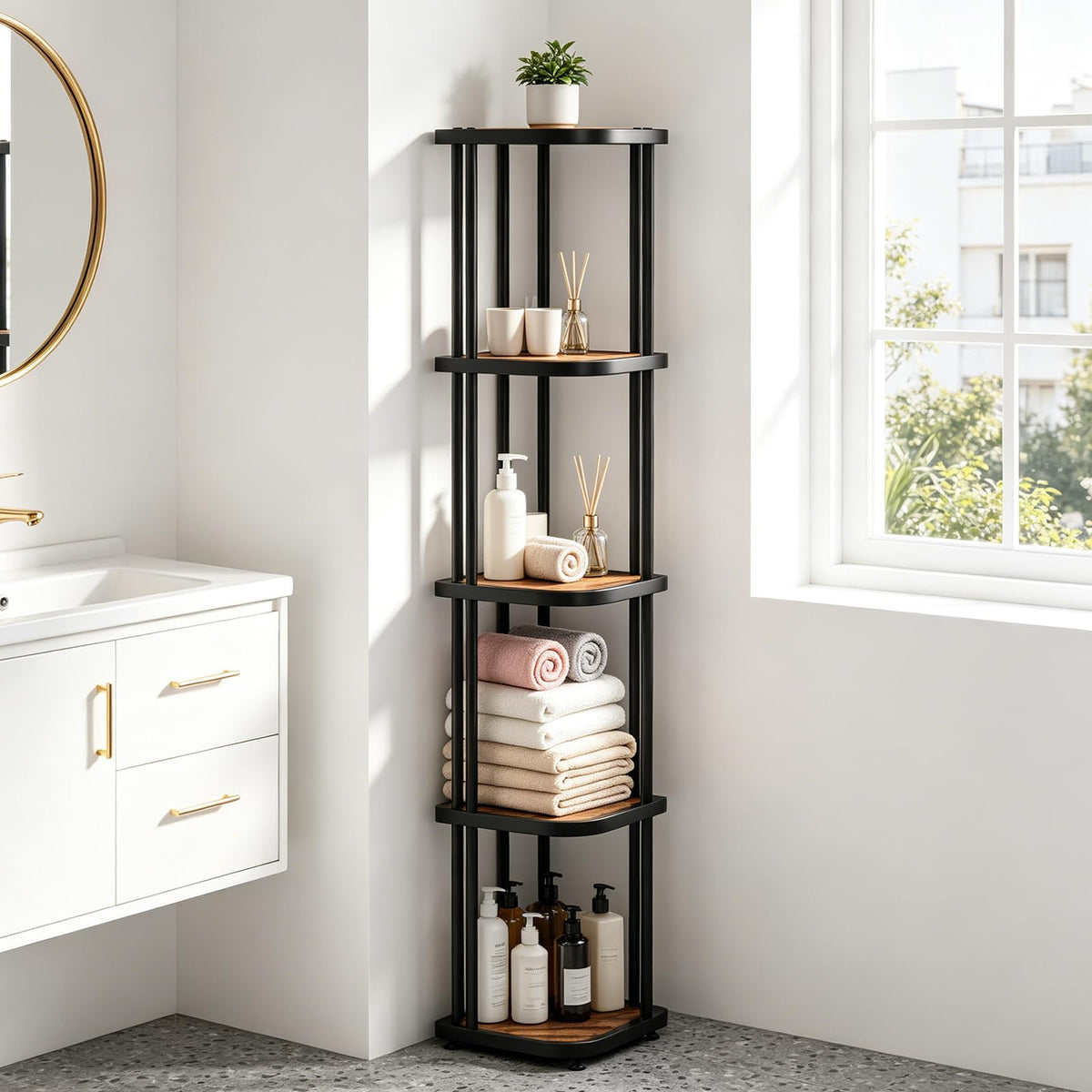 5 Tier Corner Shelf D3752