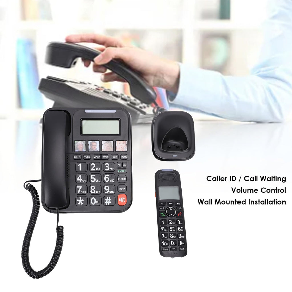 Expandable Corded/Cordless Phone System with Big Buttons Y391432
