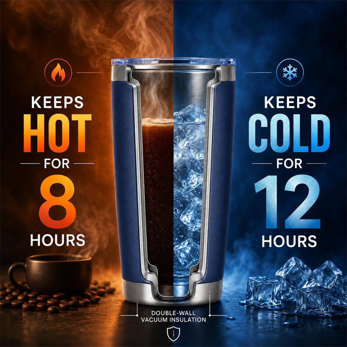 20oz Stainless Steel Insulated Tumblers 12 Pack K834456