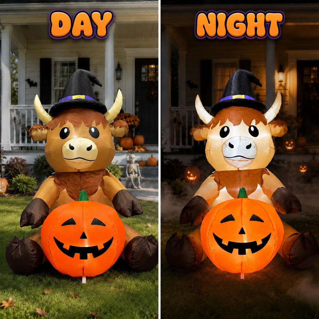 5FT Inflatable Highland Cow Outdoor Decorations M5281